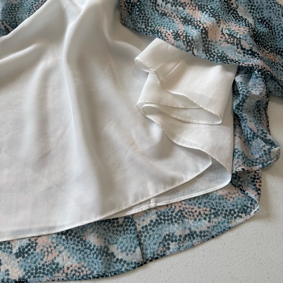 REISS Somerset Printed Dress Soft Green 8 - Picture 14 of 16